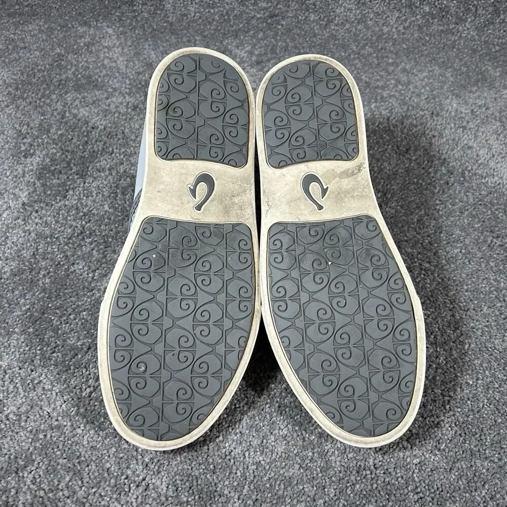 Olukai Pehuea 20271-PG26 Women’s Size 7.5 Gray Slip On Flats Comfort Shoes Used
